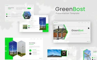 Greenboost — Modèle Powerpoint pour l&amp;#39;énergie verte