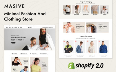 Masive - Minimal Fashion Store Shopify 2.0 responsief thema