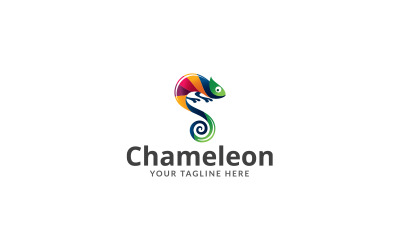 Modelo de design de logotipo camaleão versão 3