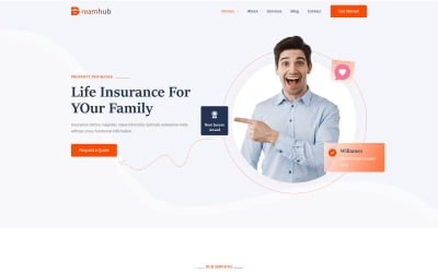 Modelo HTML5 de agência de companhia de seguros de vida Dreamhub