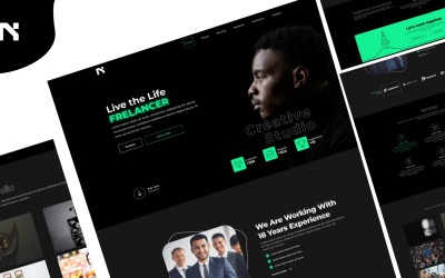 N Creative Studio - moderní šablona webu vstupní stránky