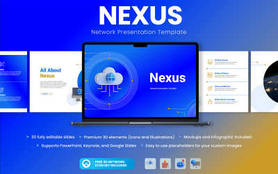 Nexus - Ağ Sunumu PowerPoint Şablonu