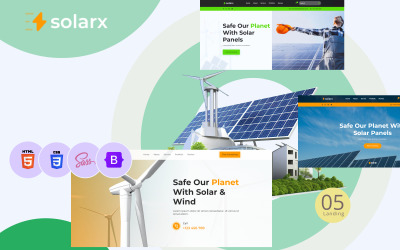 Solarx - Ecology &amp;amp; Solar Energy HTML-landningsmall