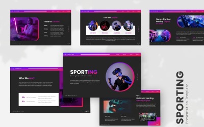 Sport — szablon Powerpoint dotyczący e-sportu