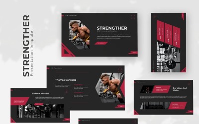 Strengther — Powerpoint-mall för gym