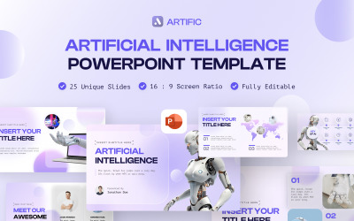 Artificiel - Modèle de présentation PowerPoint AI