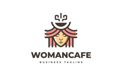 Beauty Woman Cafe Logo Template