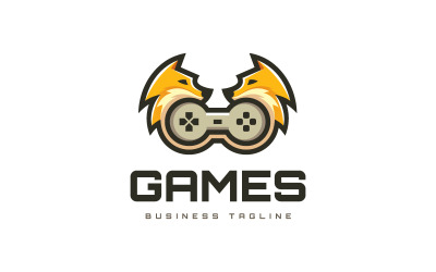 Benzersiz Fox Oyunları Logo Şablonu