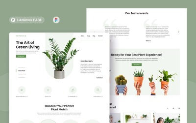 Botanica - Целевая страница магазина растений