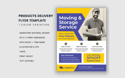 Latest Express Door To Door Products Delivery Flyer Templates