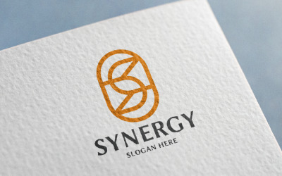 Letra S - Plantilla de logotipo de marca Synergy