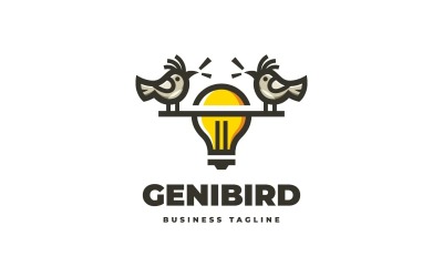 Modèle de logo d&amp;#39;oiseau de génie