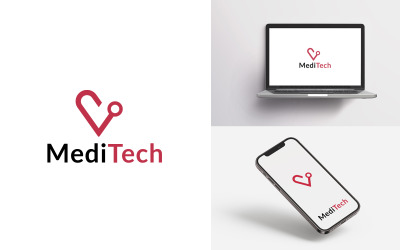 Modern MediTech Logo design Template