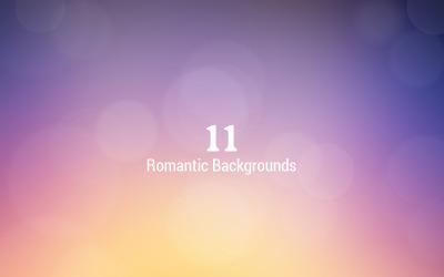 Romantische achtergronden - met 1 PSD en 11 kleurenachtergronden