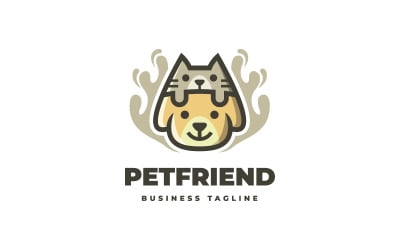 Söt Pet Friend Logo Mall