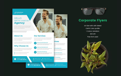 Zakelijke afdrukklare flyer-sjabloon