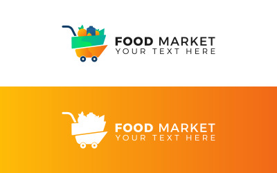 logotipo de la empresa comercial del mercado fresco vectorial