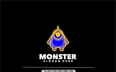 Mosnter colorful logo design template