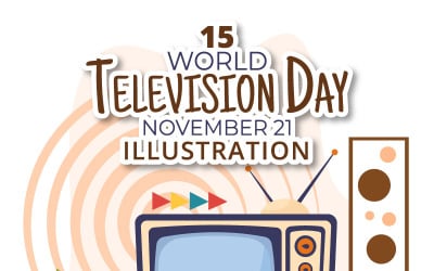 15 Světový den televize ilustrace