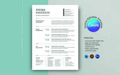 Editable Resume Template Canva