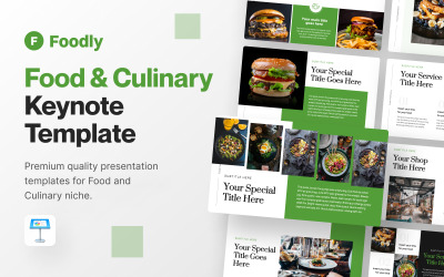 Foodly - Plantilla de presentación de Keynote sobre comida y cocina