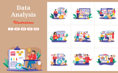 M695_ Illustrationspaket för dataanalys