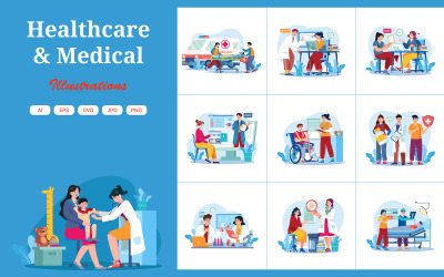 M699_ Medicin och hälsovård Illustration Pack 1