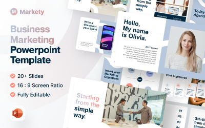 Markety – бізнес-маркетинговий шаблон презентації PowerPoint