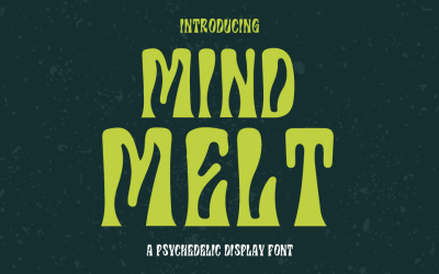 Psychodeliczna czcionka wyświetlacza MindMelt