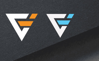 VE Harfi Logo Şablonu-Marka Kimliği
