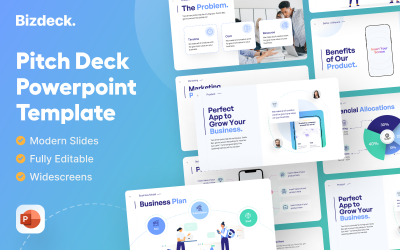 Bizdeck - Modello di presentazione PowerPoint del pitch deck