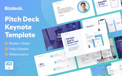 Bizdeck - modelo de apresentação principal do pitch deck