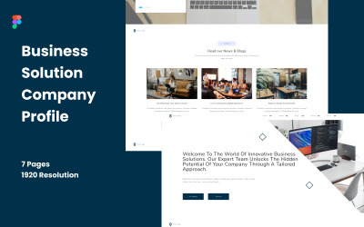 Business Solution Company Profile Landing Page Template