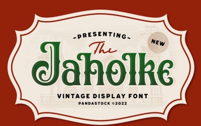 Carattere di design vintage Jaholke