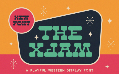 Design písma v retro stylu XJAM