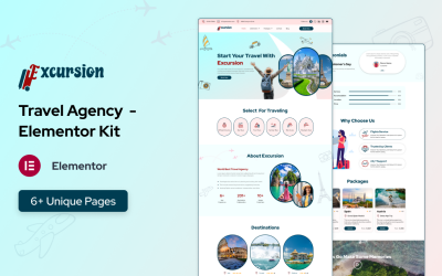 短途旅行 - 旅行社 Elementor 套件