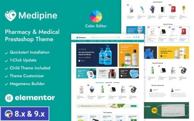 Medipine - Tema responsivo Prestashop per negozi di medicinali, farmacie e farmaci