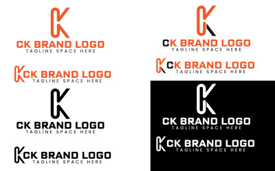 Modèle de logo de marque lettre CK