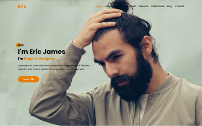 Modelo de portfólio pessoal de Eric