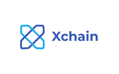 Plantilla de logotipo de letra Xchain X