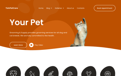 TishPetCare — WordPress тема по уходу за домашними животными