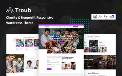Troub - WordPress-tema för välgörenhet och ideell verksamhet