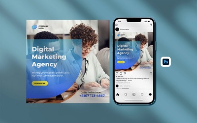 Instagram-inläggsmall - Inlägg i sociala medier Affärsmalldesign