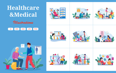 M716_ Healthcare &amp;amp; Medical Illustration Pack 2