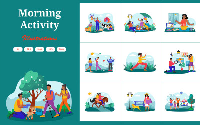 M734_ Morning Activity Illustration Pack 2