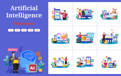 M737_ Artificial intelligence Illustration Pack 2