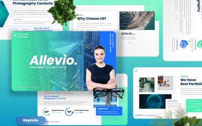 Allevio - Plantillas de Keynote para fotografía aérea con drones