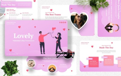 Lovely - Valentijnsdag Powerpoint-sjabloon