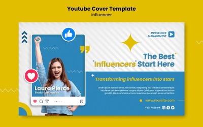 Social Media Influencer Profile Marketing Cover Template
