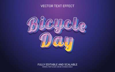 World bicycal dag 3d texteffekt malldesign